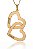 Colar Personalizado Corações Entrelaçados Folheado Ouro 18k - Imagem 2