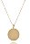 Colar Personalizado Circular Chapado Com Nome Folheado Em Ouro 18k - Imagem 1