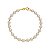 Pulseira Dourada de Pérolas e Bolinhas - Imagem 1