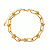 Pulseira Dourada Corrente Elos Largos - Imagem 1