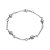 Pulseira Prateada Elo Português com Esferas - Imagem 1