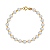 Pulseira Dourada de Pérolas e Bolinhas - Imagem 1