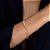 Pulseira Dourada Dupla Elo Português com Pérolas - Imagem 2