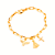 Pulseira Dourada Religiosa Nossa Senhora, Espírito Santo e Cruz Cravejada de Zircônia - Imagem 1