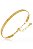 Pulseira Rígida Com Nome E Feixe Folheado Em Ouro 18k - Imagem 1