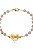 Pulseira De Pérolas Com Coração E Nome Gravado Folheado Em Ouro 18k - Imagem 2