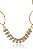 Pulseira Com Aros Ovais E Strass Banhado Em Ouro 18k - Imagem 2