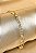 Pulseira Com Aros Ovais E Strass Banhado Em Ouro 18k - Imagem 1