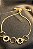 Pulseira Regulável Com Arcos Trabalhados Banhado Em Ouro 18k - Imagem 2