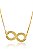 Pulseira Regulável Com Símbolo Do Infinito Banhado Em Ouro 18k - Imagem 3