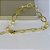 Pulseira Com Elos Ovais Intercalados Com Elos De Corações Banhado Em Ouro 18k - Imagem 5