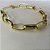 Pulseira De Elos Intercalados Grandes Banhados A Ouro 18k - Imagem 9
