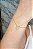 Pulseira Com Coração De Zircônias Coloridas Banhado A Ouro 18k - Imagem 1