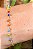 Pulseira Infantil De Pedrinhas Coloridas Banhado A Ouro 18k - Imagem 1