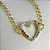 Pulseira Com Pingente De Coração Em Zircônias Coloridas Banhado Em Ouro 18k - Imagem 6
