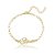 Pulseira Com Corrente De Coração E Nome Folheado Em Ouro 18k - Imagem 1