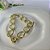 Pulseira Elo Losango Com Fecho Boia Banhado Em Ouro 18k - Imagem 5