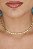 Choker Com Corrente De Mini Pérolas Banhado Em Ouro 18k - Imagem 1