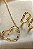 Conjunto De Coração Vazado Cravejado Com Zircônias Multicolor Banhado Em Ouro 18k - Imagem 2