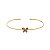 Bracelete Dourado com Borboleta Cravejada de Zircônia Colorida - Imagem 1