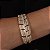 Bracelete Dourado de Pena Cravejado de Zircônia - Imagem 2