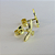 Brinco Pequeno De Espirito Santo Banhado Em Ouro 18k - Imagem 6