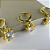 Trio Argolinha Estrelinha De Zircônia Banhado Em Ouro 18k - Imagem 8