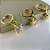 Trio Argolinha Estrelinha De Zircônia Banhado Em Ouro 18k - Imagem 9
