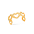 Piercing Dourado de Pressão de Corações - Imagem 1