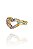 Piercing Fake Com Coração De Zircônias Coloridas Banhado Em Ouro 18k - Imagem 3