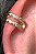 Piercing Fake Vazado Com Zircônia Banhado Em Ouro 18k - Imagem 1