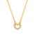 Chocker Dourada de Coração Vazado Crevejado com Zircônia - Imagem 1