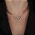 Chocker Dourada de Coração Vazado Crevejado com Zircônia - Imagem 2