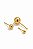TRIO DE BRINCO BOLINHA FOLHEADO A OURO 18K - Imagem 2
