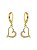 BRINCO ARGOLA CORAÇÃO CRAVEJADO LILAS FOLHEADO A OURO 18K - Imagem 1