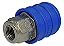 Kit 10 Engate Rápido Compressor Ar 1/4 Fêmea Npt Azul - Imagem 2