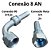 Kit 2 Mangueira Aeroquip Inox Prensada Óleo Turbina 8an 80cm - Imagem 6