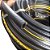 Mangueira Pvc Flexivel Para Compressor 1/4 400 Psi 50 Metros Preto Com Faixas Amarela - Imagem 2