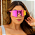 ÓCULOS DE SOL MASK ROSA COM ROSA ESPELHADO - Imagem 1