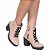 Bota Coturno Salto Grosso Moda Feminino Várias Cores - Imagem 1
