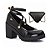 Kit Sandalia Feminina Salto E Bolsa Mini Triângulo - Imagem 4