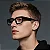 Armação de Óculos TR90 Ultra Leve, Lentes PC Transparentes para Homens + Estojo, Presente Ideal para Amigos e Familiares - Imagem 1