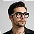 Armação de Óculos TR90 Ultra Leve, Lentes PC Transparentes para Homens + Estojo, Presente Ideal para Amigos e Familiares - Imagem 3
