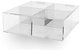 Caixa Organizadora  Acrílico Cristal –  4 Repartições  A 10cm x L 20cm x P 20cm - Imagem 3