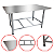 MESA DE SERVIÇOS 140 X 70 CM - INOX (W.A.) - Imagem 2
