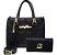 Kit Bolsa Feminina Coração Moderna Bordada + Carteira - Imagem 1
