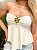 Blusa em Ribana Sem Alça de Babado com Emilia Flor Ref. 1683 - Imagem 3