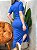 Vestido Midi em Ribana Manga Curta com Gola Gislene Ref. 1697 - Imagem 5
