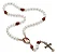 Terço Pérola Nossa Senhora De Fátima 35cm Perola / Vermelho - Imagem 1