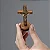 Crucifixo Mad Cilíndrica 07cm C/ Med São Bento Foi Por Você - Imagem 4